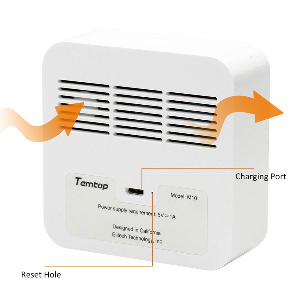 Temtop M10 Moniteur de qualité de l'air, détecteur de qualité de l'air
