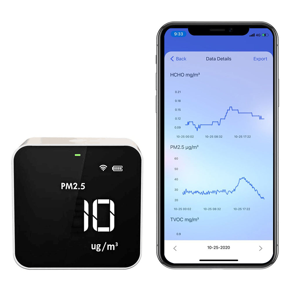 Temtop M10i WiFi moniteur de qualité de l'air pour la détection de for