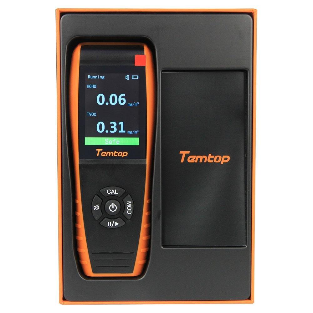 Temtop H3 Air Quality Detector Professional HCHO TVOC Real Time Monitor Audio Alarm TFT Color Screen Rechargeable - Temtop US