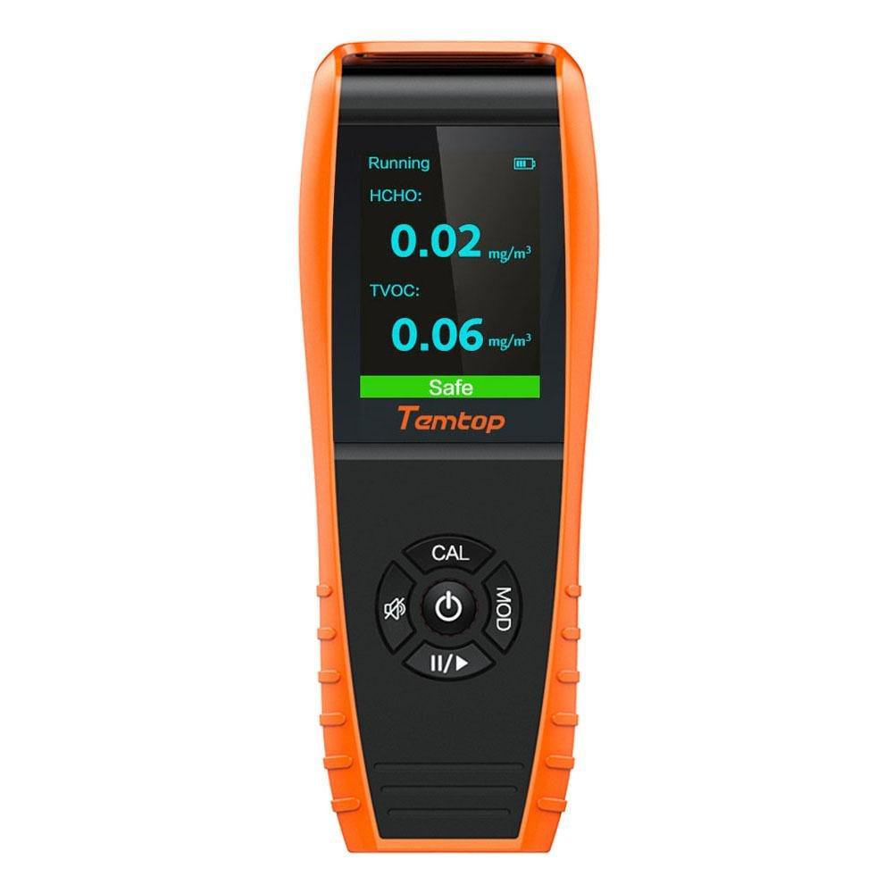 Temtop H3 Air Quality Detector Professional HCHO TVOC Real Time Monitor Audio Alarm TFT Color Screen Rechargeable - Temtop US