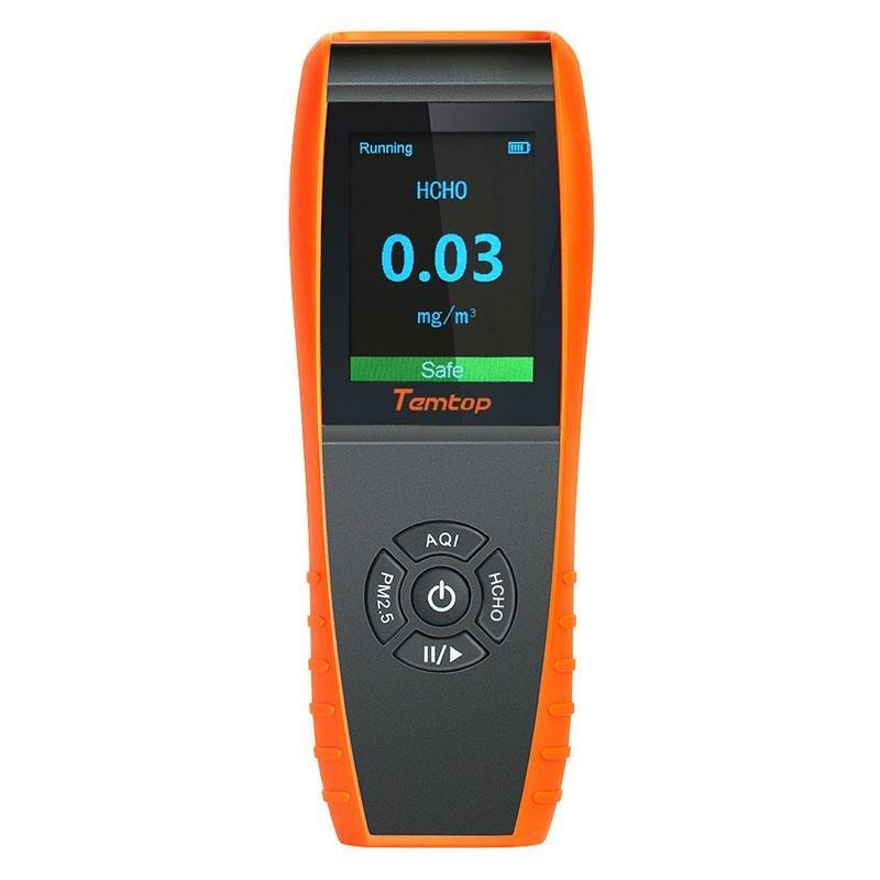 Temtop LKC-1000S Air Quality Detector Professional Formaldehyde Monitor Temperature and Humidity Detector with PM2.5/PM10/HCHO/AQI/Particles - Temtop US