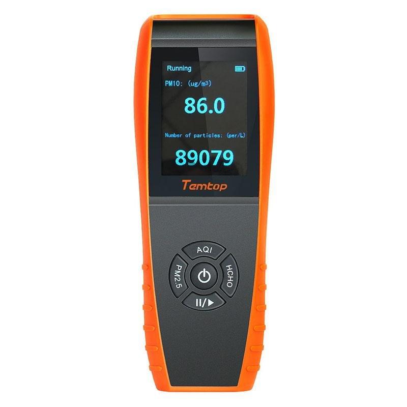 Temtop LKC-1000S Air Quality Detector Professional Formaldehyde Monitor Temperature and Humidity Detector with PM2.5/PM10/HCHO/AQI/Particles - Temtop US