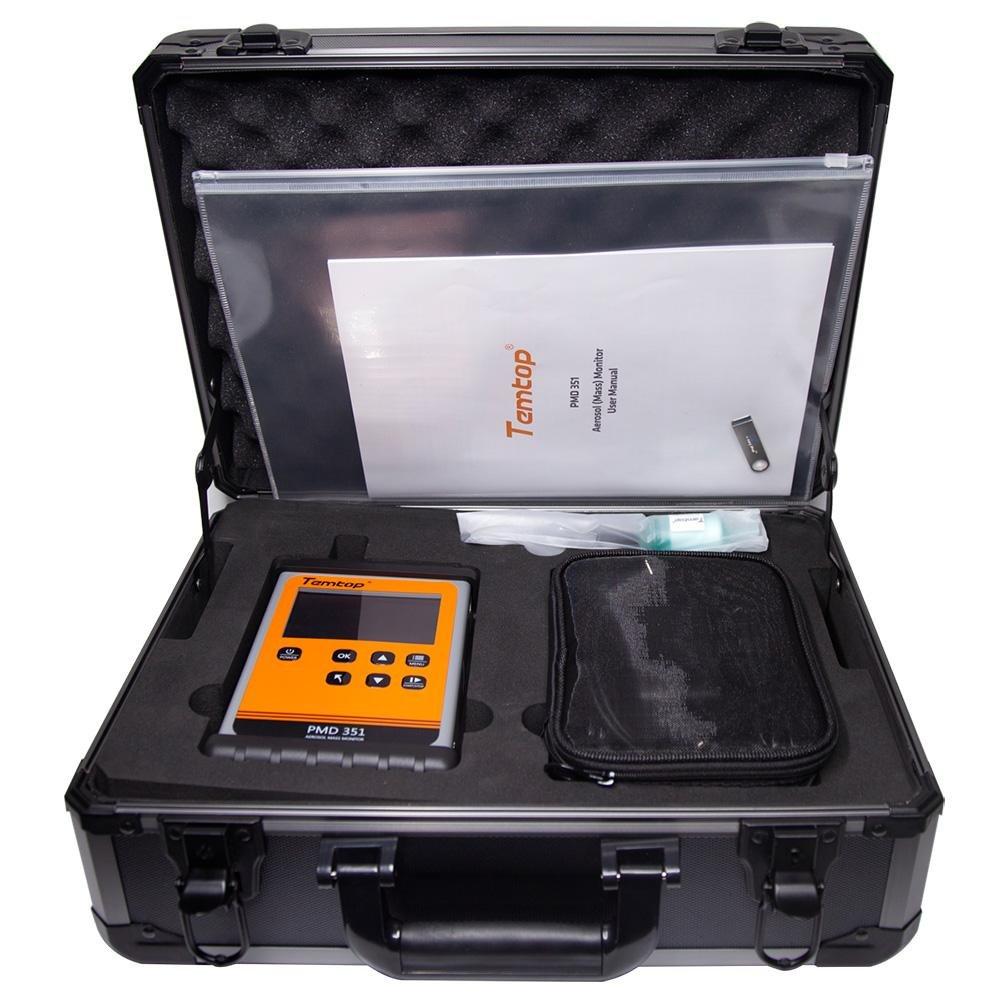 Temtop PMD 351 Handheld Aerosol Mass Monitor Professional Particle Counter PM2.5 Air Quality Monitor Dust Meter Laser Particle Sensor for PM1.0/PM2.5/PM4.0/PM10/TSP - Temtop